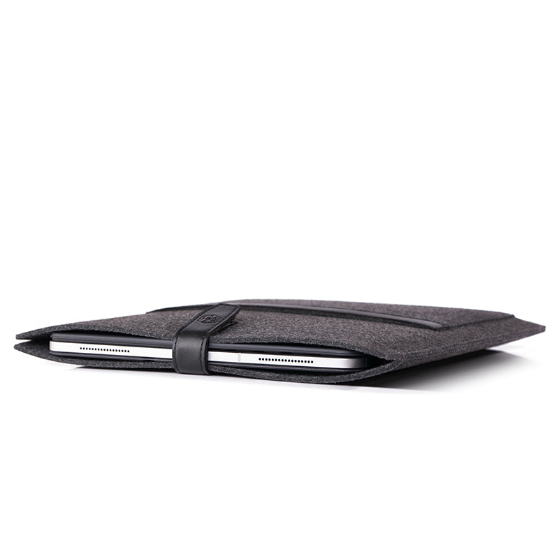 CAISON Felt Laptop Sleeve Case for 15 inch MacBook Pro - Thunderbolt (USB-C) & Retina Black