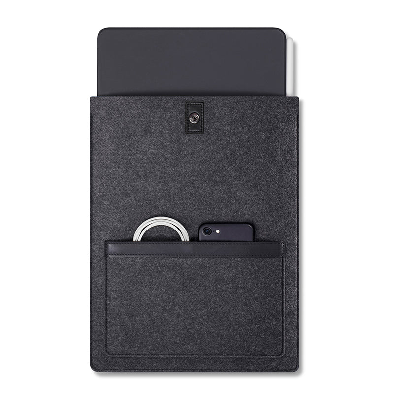 CAISON Felt Laptop Sleeve Case for 12.9 inch iPad Pro Black