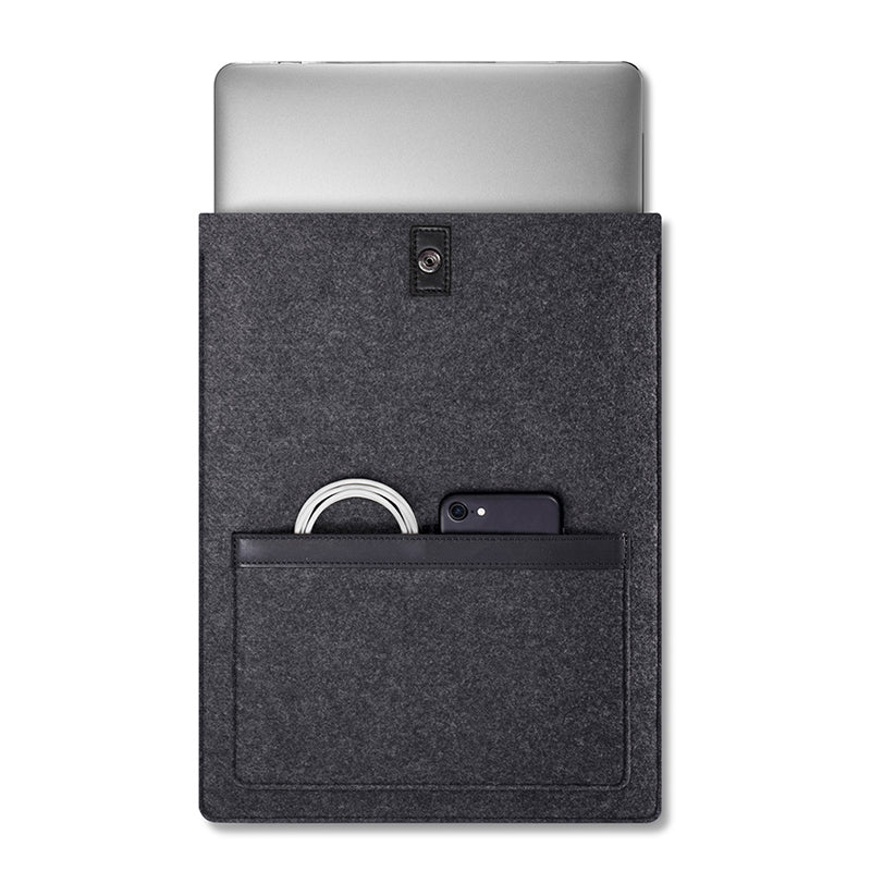 CAISON Felt Laptop Sleeve Case Black