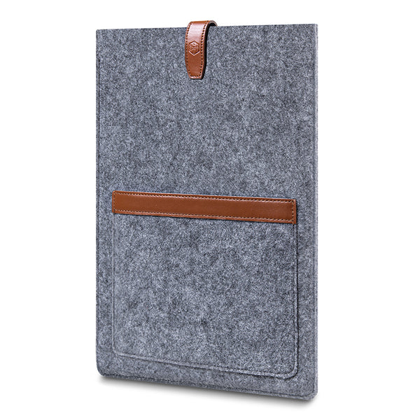 CAISON Felt Laptop Sleeve Case for 12.9 inch iPad Pro Gray