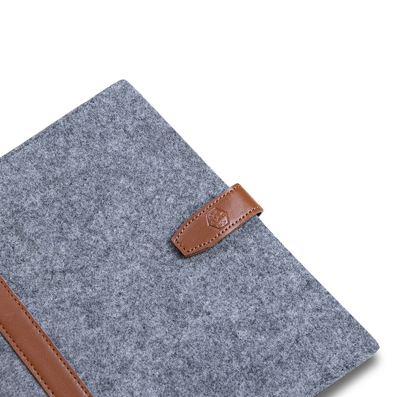 CAISON Felt Laptop Sleeve Case for 16 inch MacBook Pro Gray