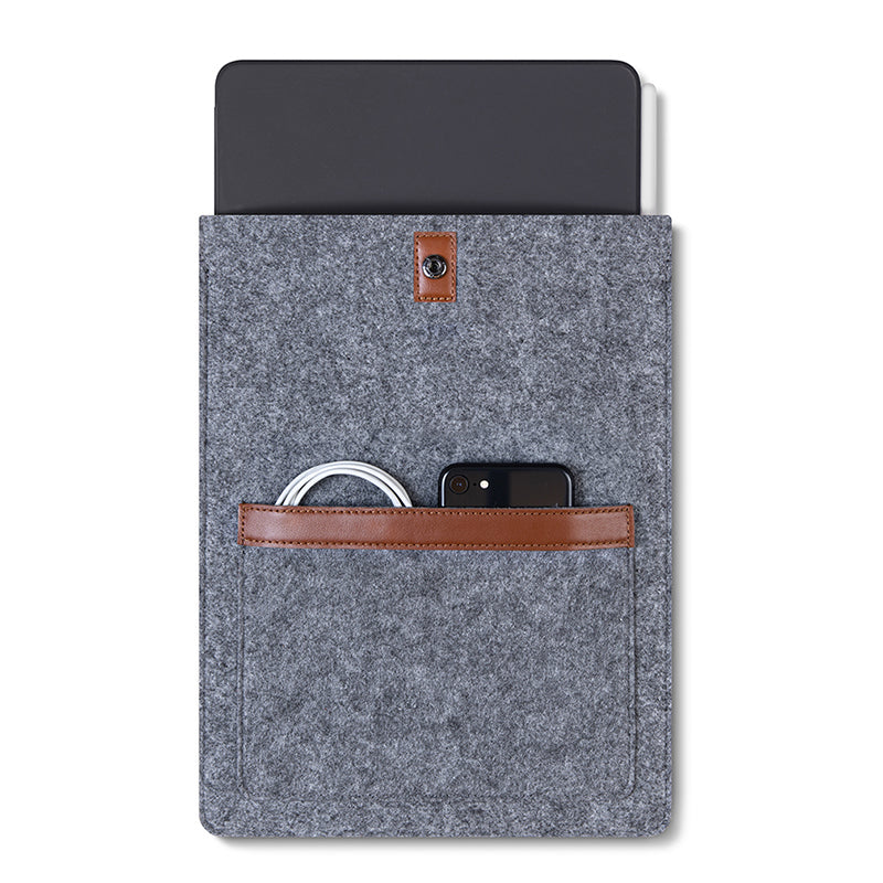 CAISON Felt Laptop Sleeve Case for 12.9 inch iPad Pro Gray