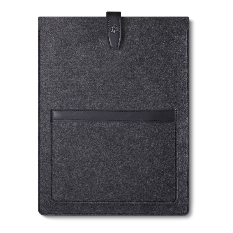 CAISON Felt Laptop Sleeve Case for 12.9 inch iPad Pro Black