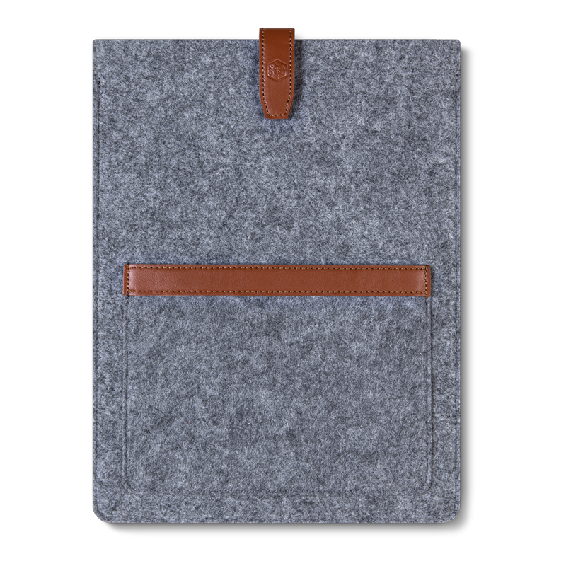 CAISON Felt Laptop Sleeve Case for 12.9 inch iPad Pro Gray