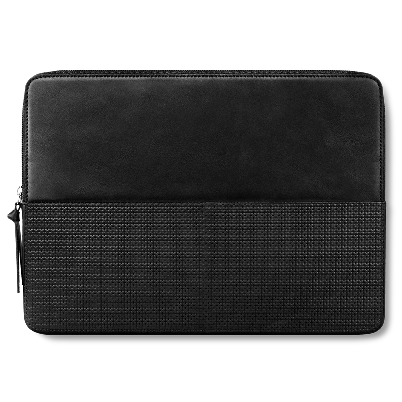 CAISON Classic commerce Genuine Leather Laptop Sleeve Case for 13.5 inch Microsoft Surface Book 2  Black