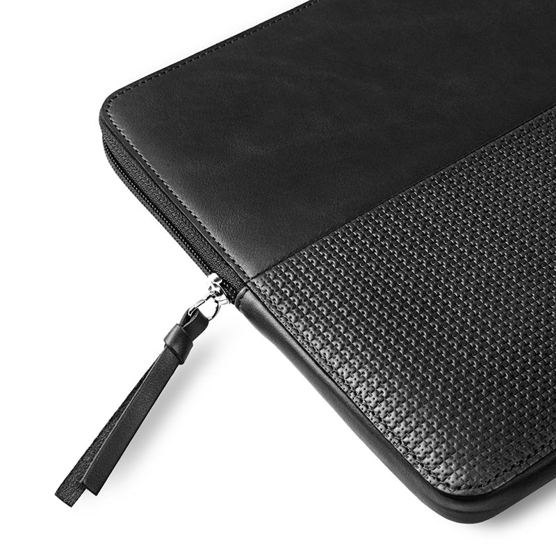 CAISON Classic commerce Genuine Leather Laptop Sleeve Case for 16 inch MacBook Pro Black