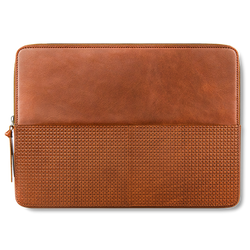 CAISON Classic commerce Genuine Leather Laptop Sleeve Case Tan