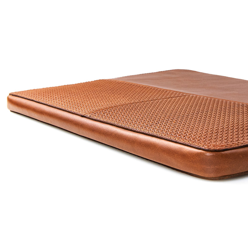 CAISON Classic commerce Genuine Leather Laptop Sleeve Case for 16 inch MacBook Pro Tan