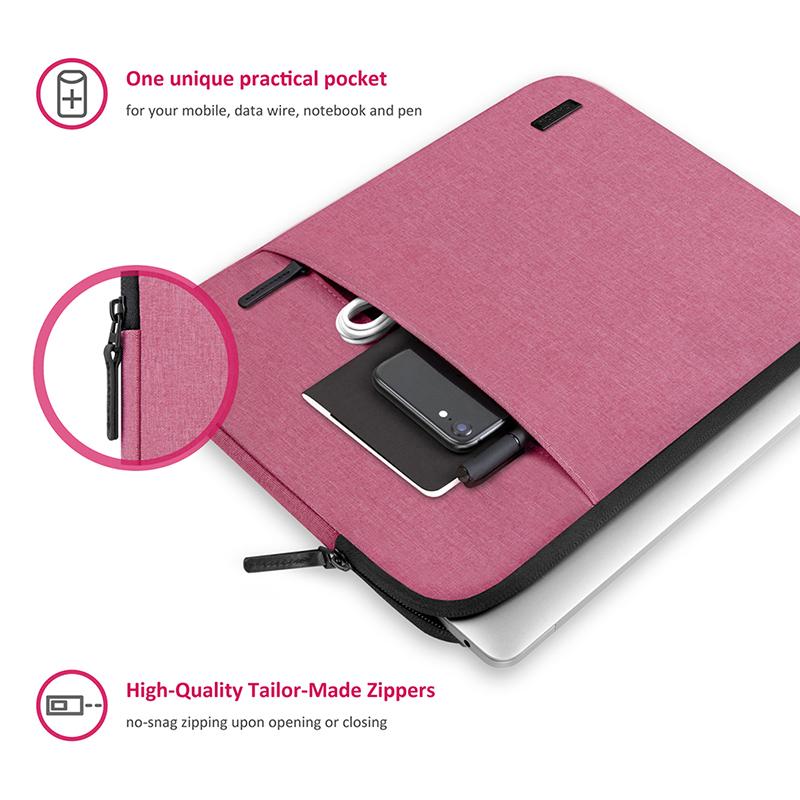 CAISON Classic Laptop Sleeve Case for 13.5 inch Microsoft Surface Laptop 3 / Surface Laptop 2 Fuchsia Pink