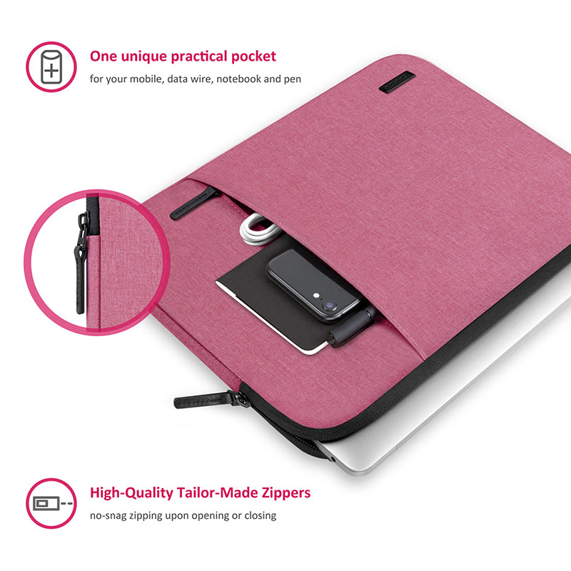 Caison Classic Laptop Sleeve Case Fuchsia Pink