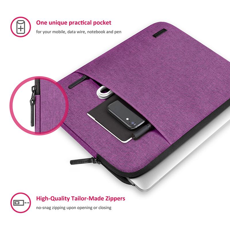 CAISON Classic Laptop Sleeve Case for 12.3 inch  Microsoft Surface Pro 7 / Surface Pro 6 Violet