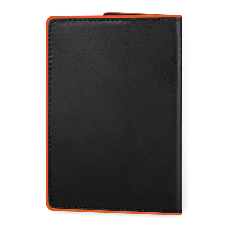 CAISON Genuine Leather Passport Cover Holder Slim Case Black